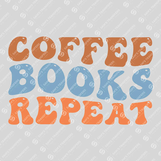 Coffee Books Repeat DTF Transfer