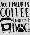 Coffee and Dog Lover Design - Ready-to-Press DTF Transfer
