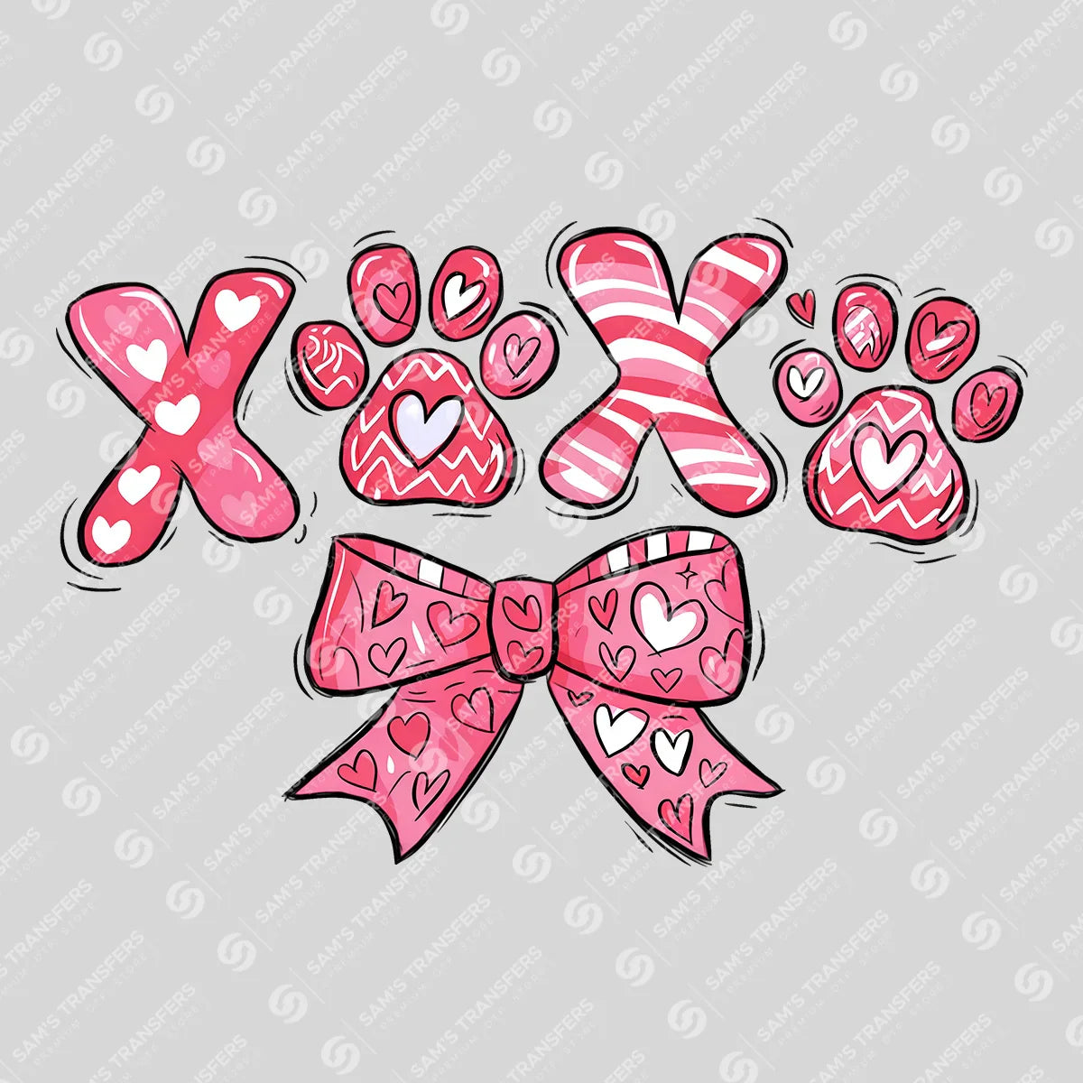 XOXO Paw Prints - Ready-to-Press DTF Transfers