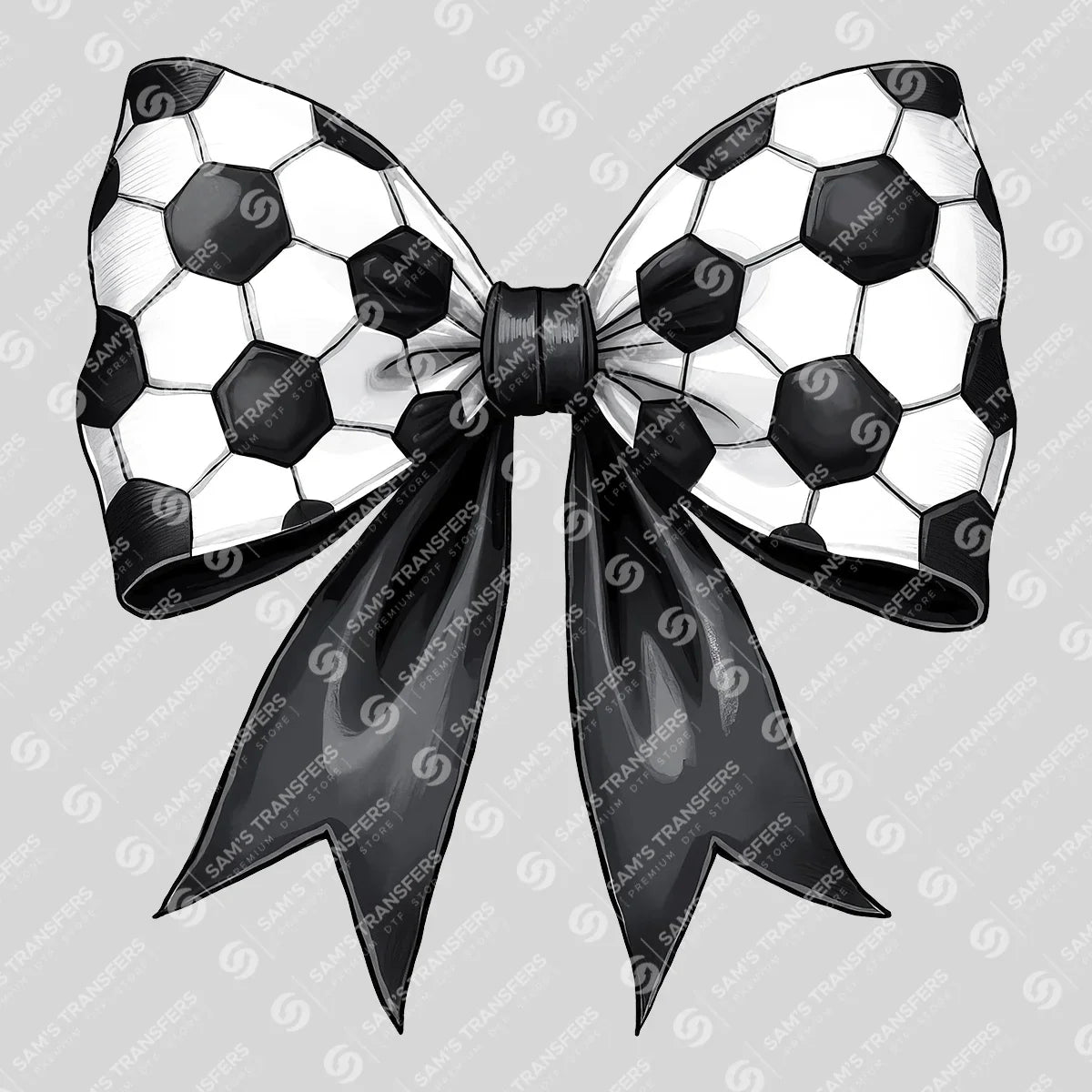 Soccer Bow Ready-to-Press DTF Transfer