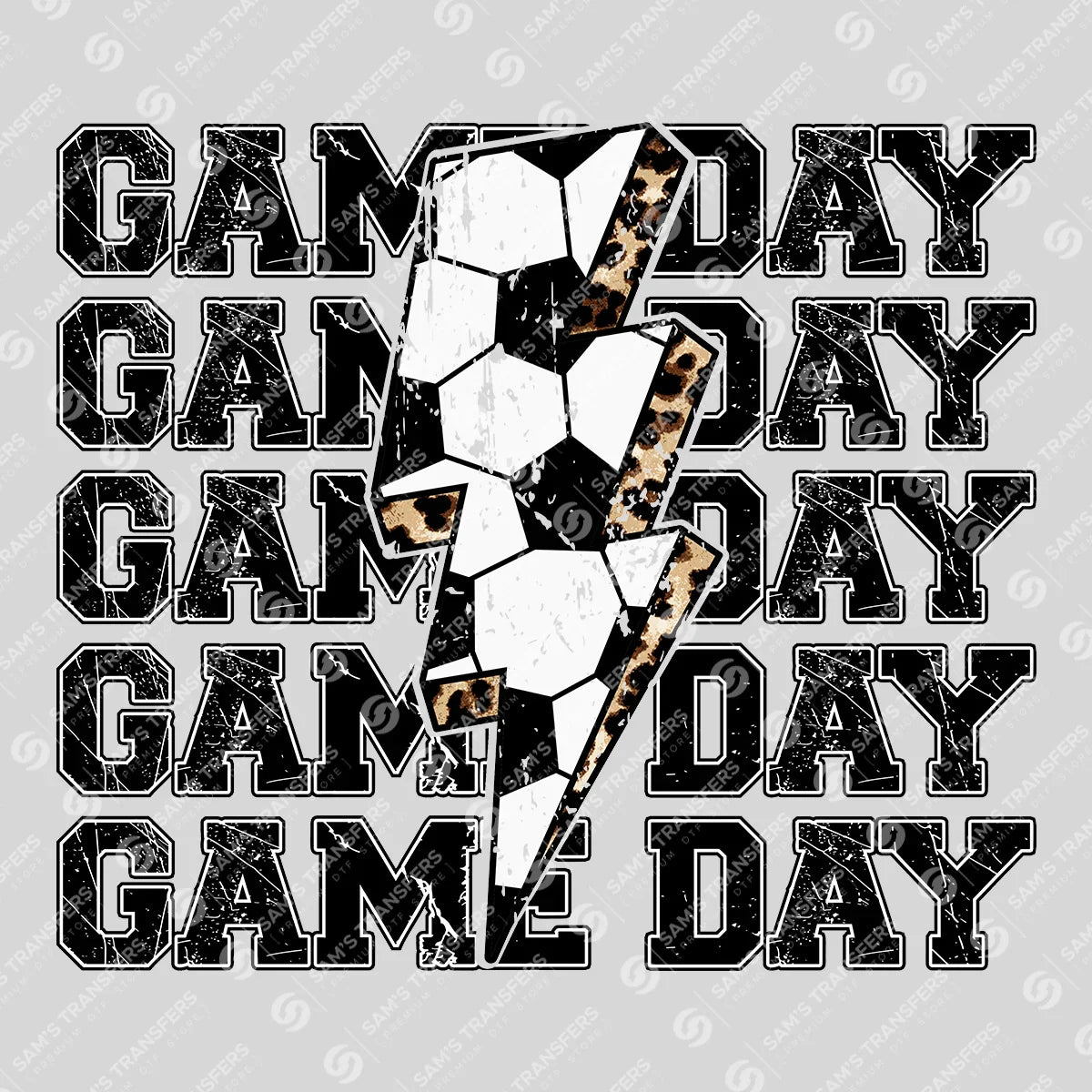 Game Day Lightning Soccer Ready-to-Press DTF Transfer