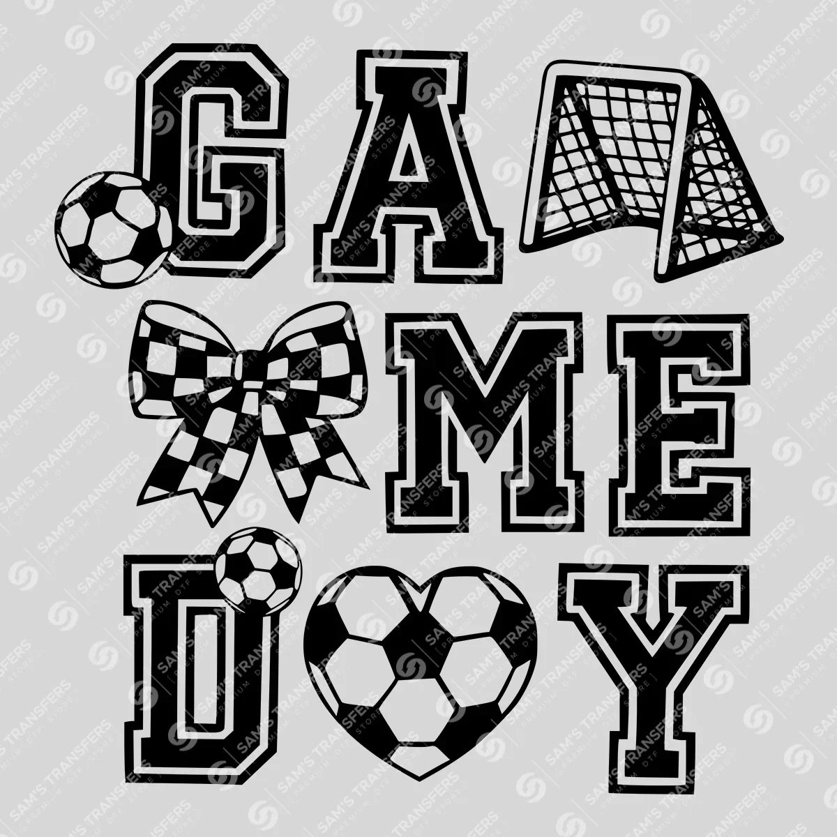 Game Day Soccer Icons Ready-to-Press DTF Transfer
