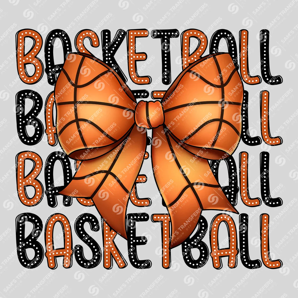Basketball Bow Ready-to-Press DTF Transfer