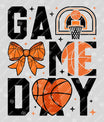 Game Day Basketball Bow Ready-to-Press DTF Transfer