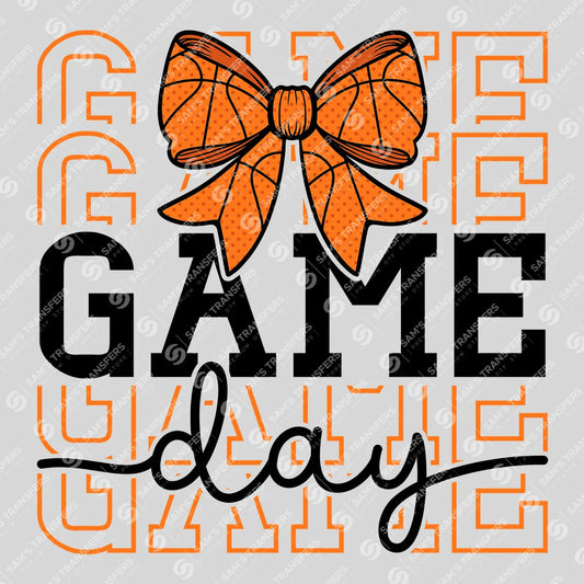 Game Day Bow Basketball Ready-to-Press DTF Transfer