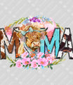 Highland Cow MAMA Ready-to-Press DTF Transfer