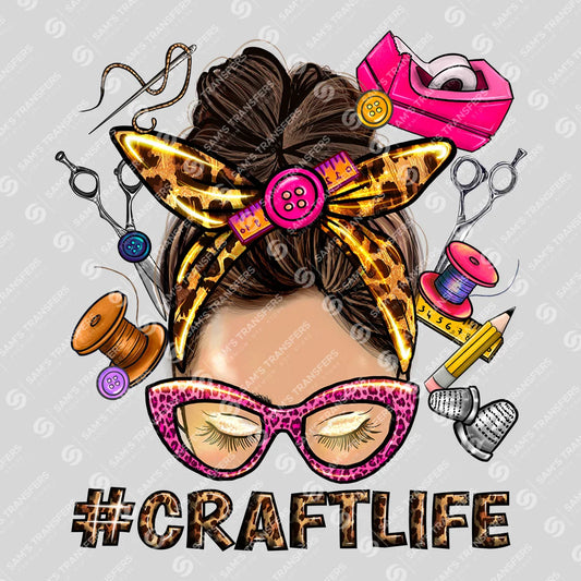 #CraftLife DTF Transfer – Fun DIY Crafting Mom Design