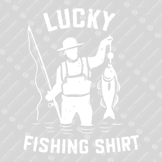 Lucky Fishing Shirt Ready-to-Press DTF Transfer
