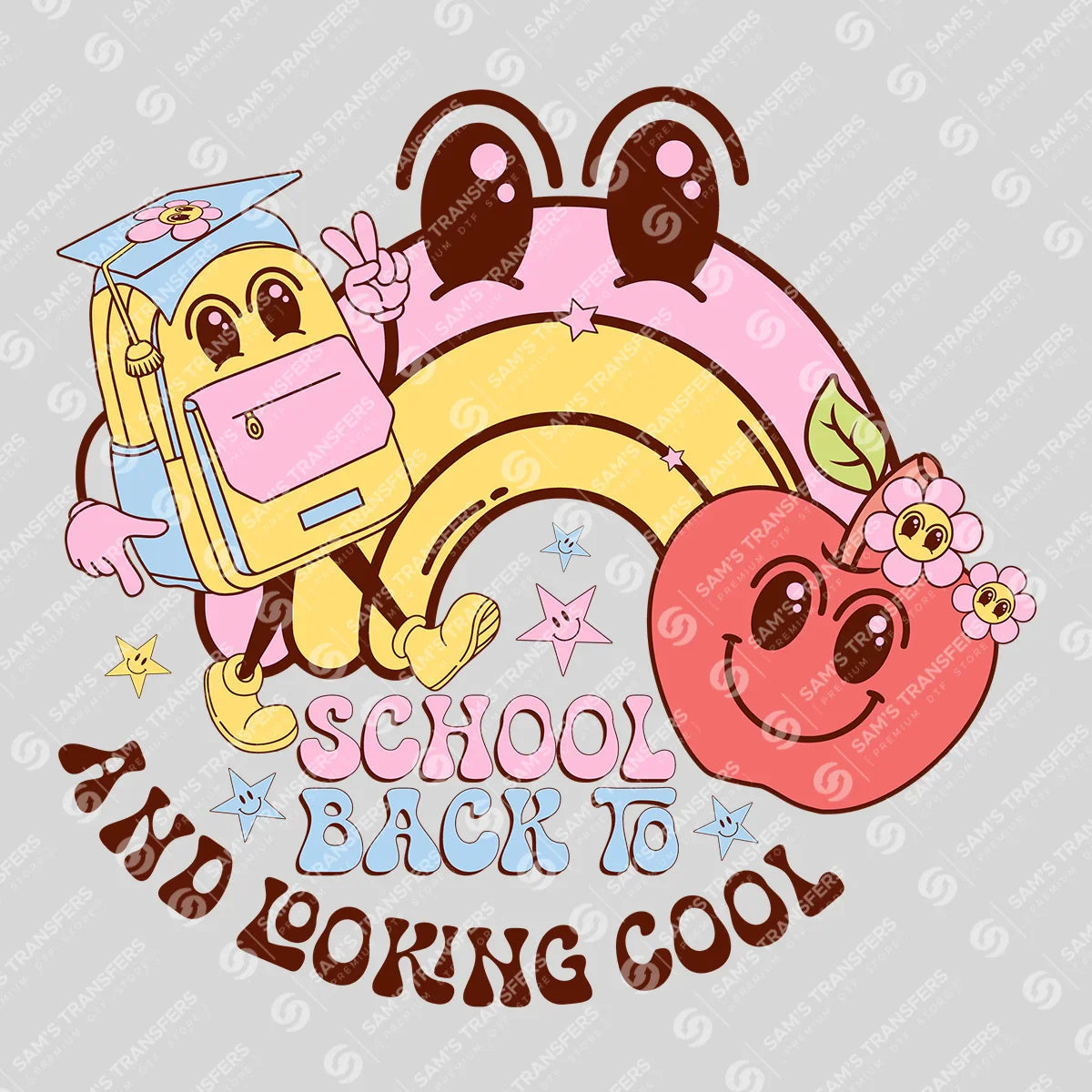"Back to School and Looking Cool" Ready-to-Press DTF Transfer