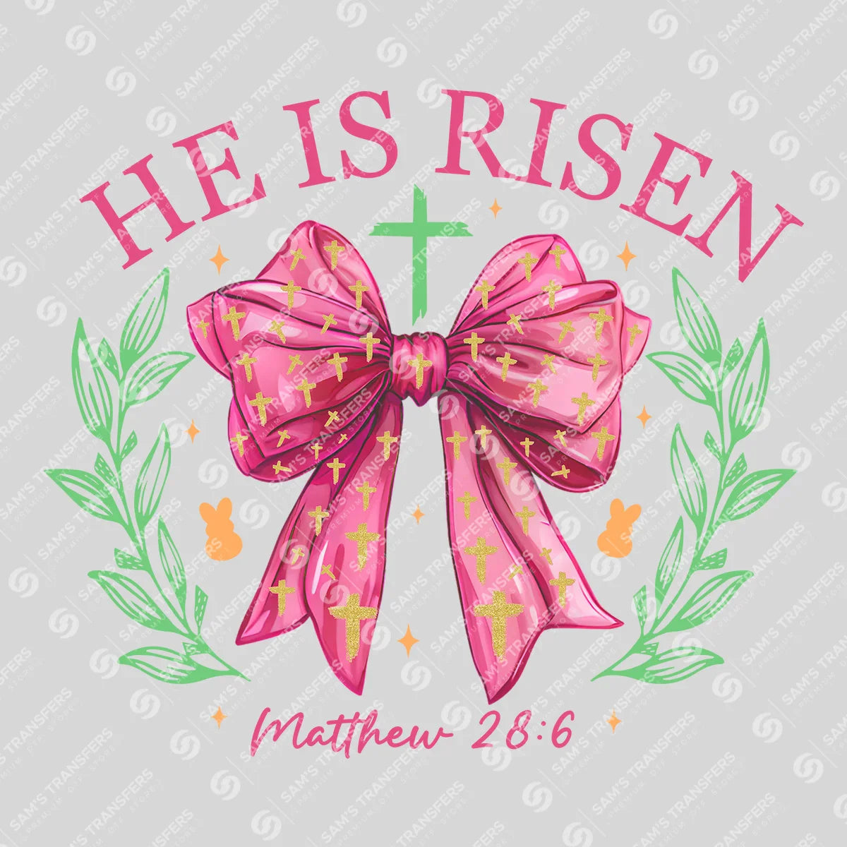 He Is Risen Easter Christian Ready-to-Press DTF Transfer