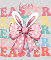 Happy Easter Bunny Bow Ready-to-Press DTF Transfer