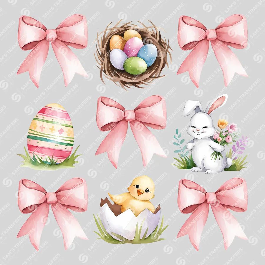 Pastel Easter Elements Ready-to-Press DTF Transfer