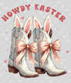 Howdy Easter Western Bunny Boots Ready-to-Press DTF Transfer