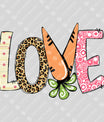 LOVE Carrot Easter Ready-to-Press DTF Transfer