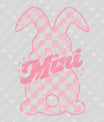 Checkered Bunny MINI Easter Ready-to-Press DTF Transfer