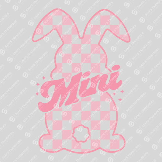 Checkered Bunny MINI Easter Ready-to-Press DTF Transfer