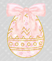 Pink Bow Easter Egg Ready-to-Press DTF Transfer