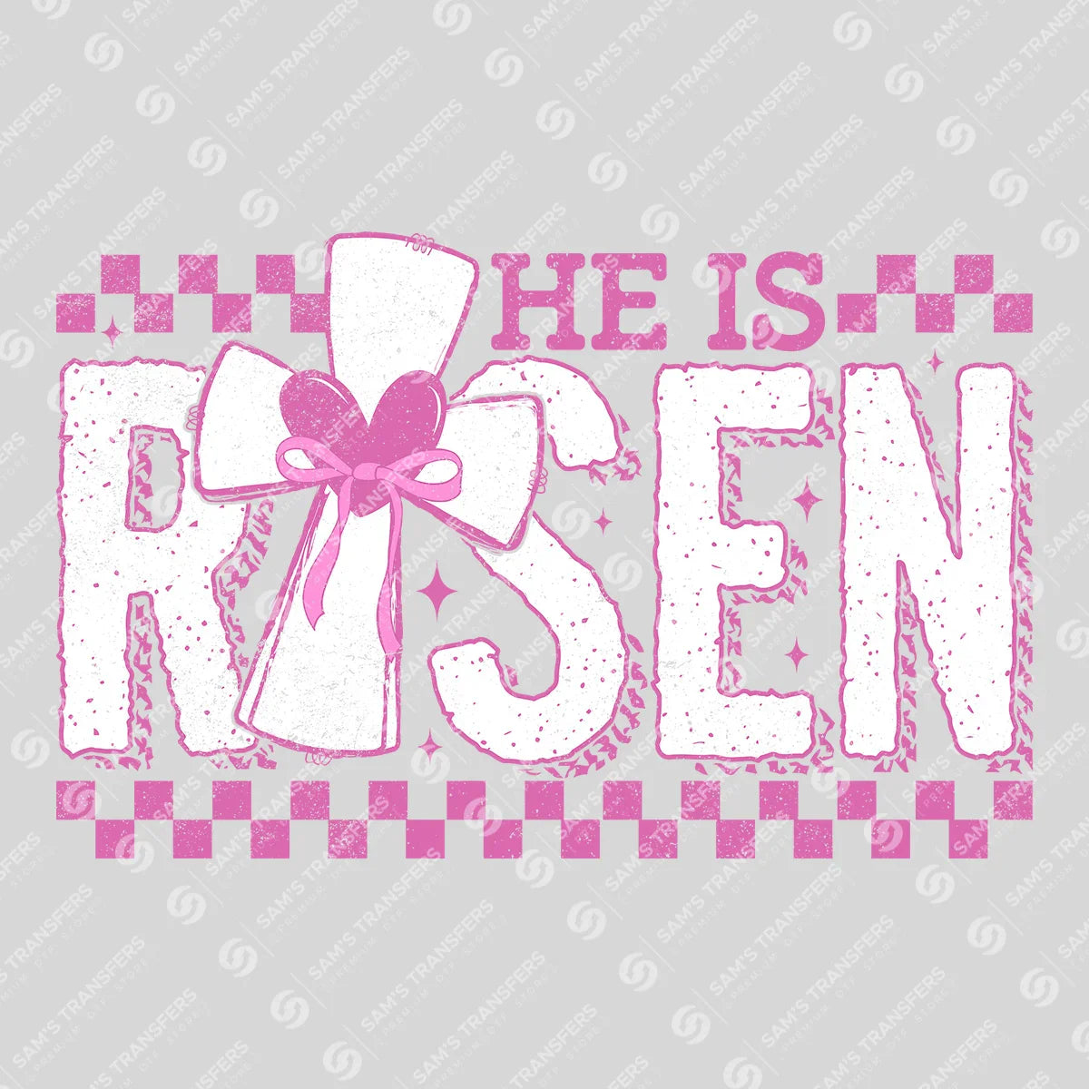 He Is Risen Christian Easter Ready-to-Press DTF Transfer