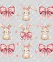 Bunny & Bow Easter Grid Ready-to-Press DTF Transfer