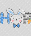 Hop Bunny Face Easter Ready-to-Press DTF Transfer