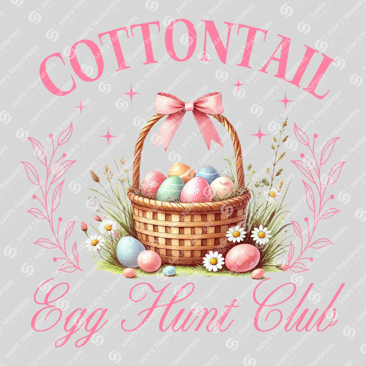 Cottontail Egg Hunt Club Easter Ready-to-Press DTF Transfer