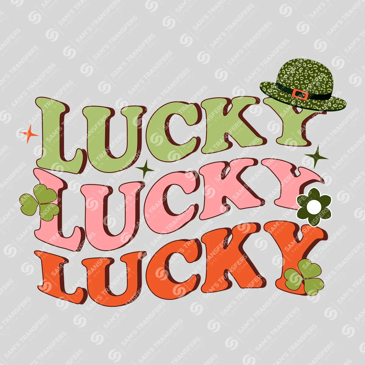 Retro Lucky St. Patrick’s Day Ready-to-Press DTF Transfer