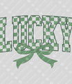 Checkered Lucky Bow St. Patrick’s Day Ready-to-Press DTF Transfer