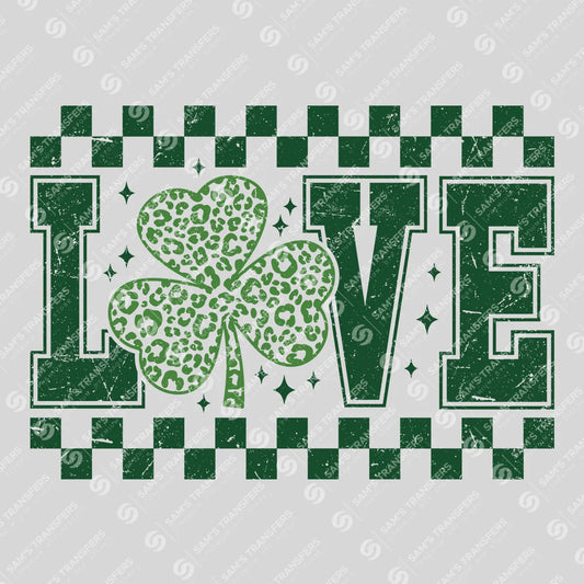Leopard Shamrock Love St. Patrick’s Day Ready-to-Press DTF Transfer