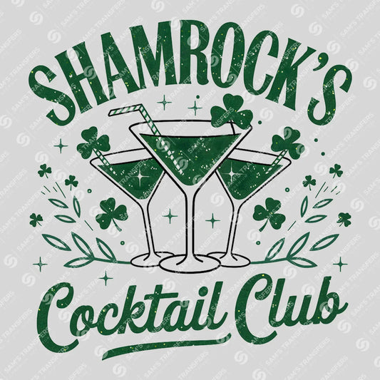 Shamrock’s Cocktail Club St. Patrick’s Day Ready-to-Press DTF Transfer
