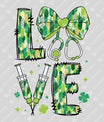 Nurse Love St. Patrick’s Day Ready-to-Press DTF Transfer