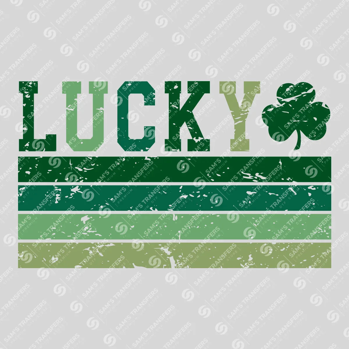 Vintage Lucky Stripes St. Patrick’s Day Ready-to-Press DTF Transfer