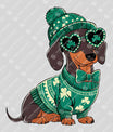Lucky Dachshund St. Patrick’s Day Ready-to-Press DTF Transfer