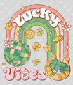 Lucky Vibes Retro St. Patrick’s Day Ready-to-Press DTF Transfer
