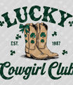 Lucky Cowgirl Club St. Patrick’s Day Ready-to-Press DTF Transfer