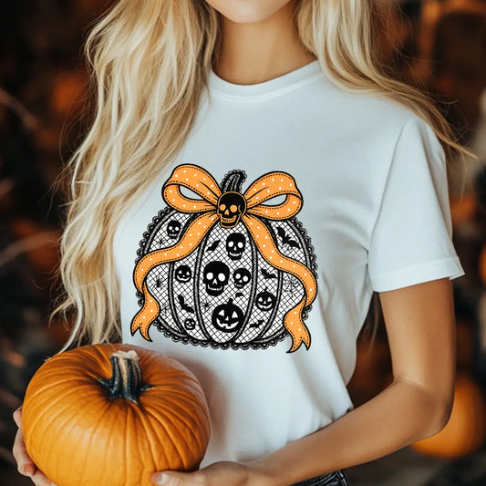 Sweatshirt featuring a Christmas-themed DTF transfer.