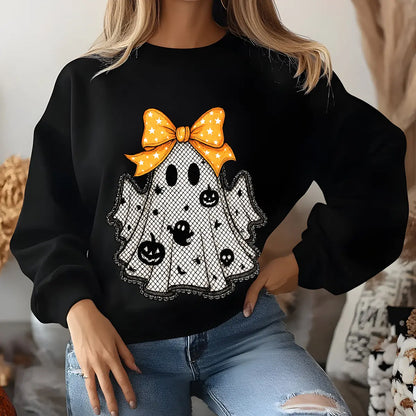 Sweatshirt featuring a Christmas-themed DTF transfer.