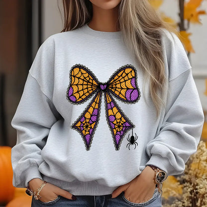 Sweatshirt featuring a Christmas-themed DTF transfer.