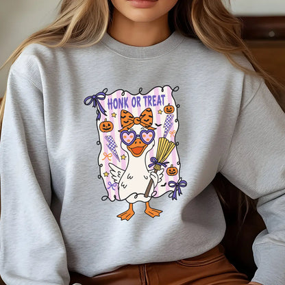 Sweatshirt featuring a Christmas-themed DTF transfer.