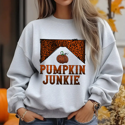 Sweatshirt featuring a Christmas-themed DTF transfer.