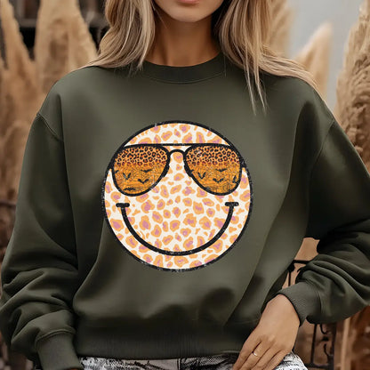 Sweatshirt featuring a Christmas-themed DTF transfer.