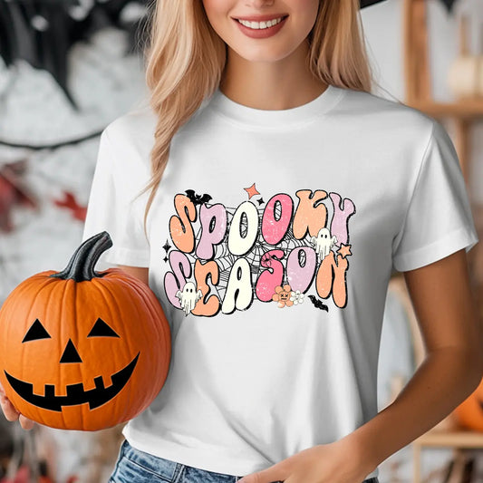 Sweatshirt featuring a Christmas-themed DTF transfer.