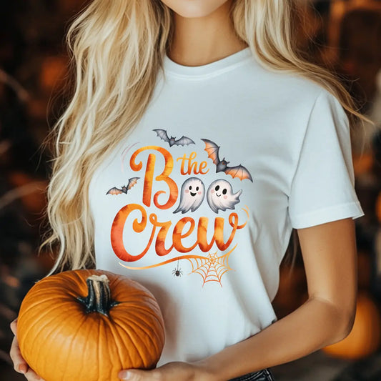 Sweatshirt featuring a Halloween-themed DTF transfer.