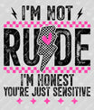 Hot Mess But I’m Blessed – Pink Checker Heart DTF Transfer