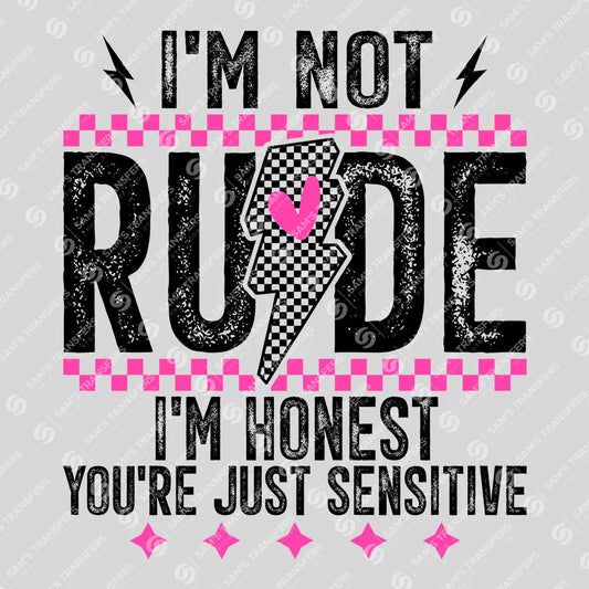 Hot Mess But I’m Blessed – Pink Checker Heart DTF Transfer