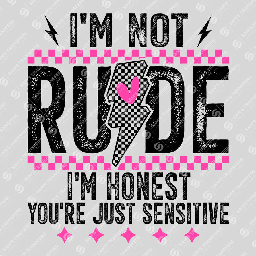 Hot Mess But I’m Blessed – Pink Checker Heart DTF Transfer