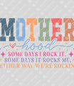 Motherhood Rockin’ Quote – Retro Block & Script Combo Design Mother's Day DTF Transfers