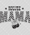 Boujee Mama – Glam Checkerboard Cherry Design