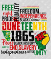 Juneteenth Freedom Day DTF Transfer