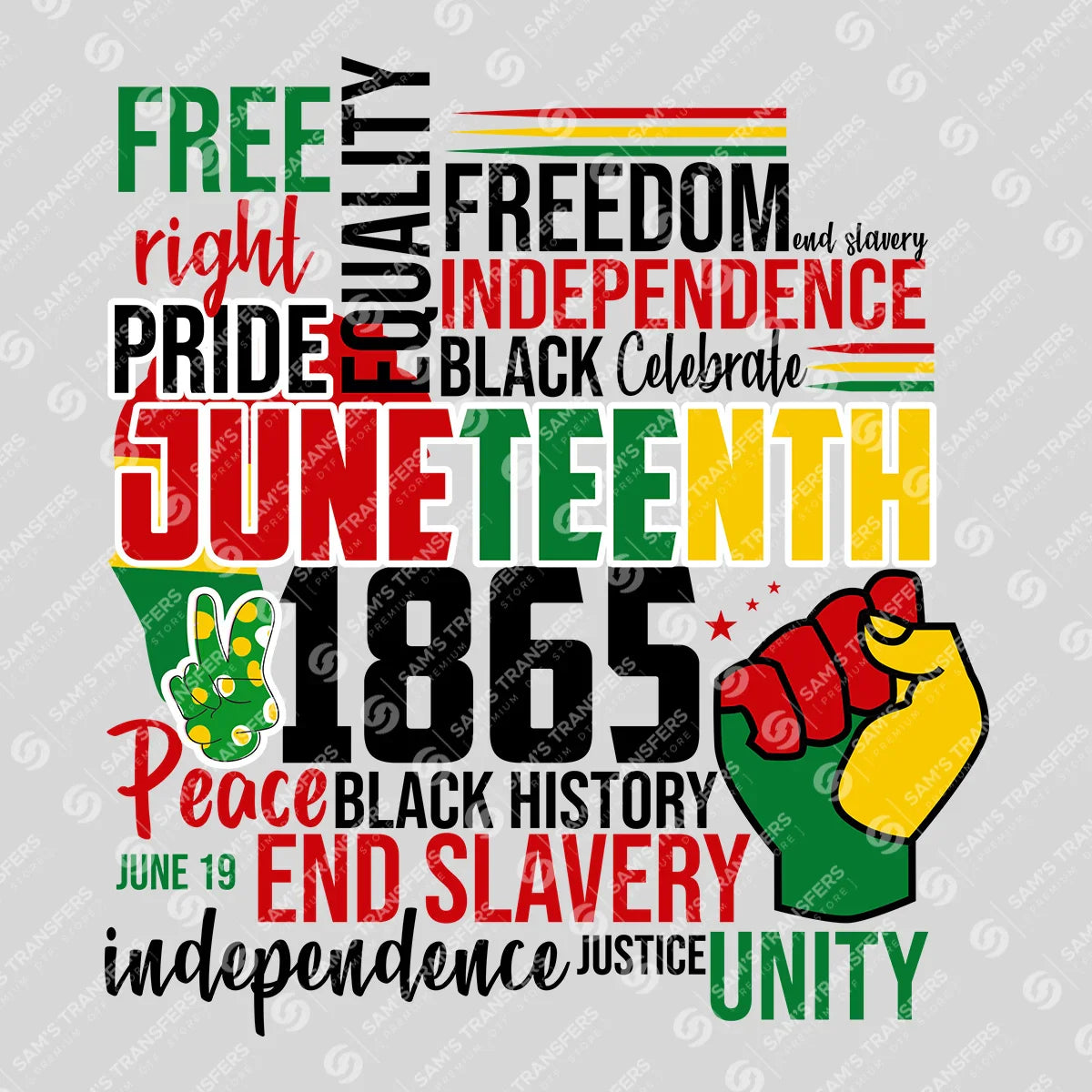 Juneteenth Freedom Day DTF Transfer