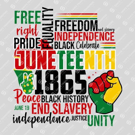 Juneteenth Freedom Day DTF Transfer